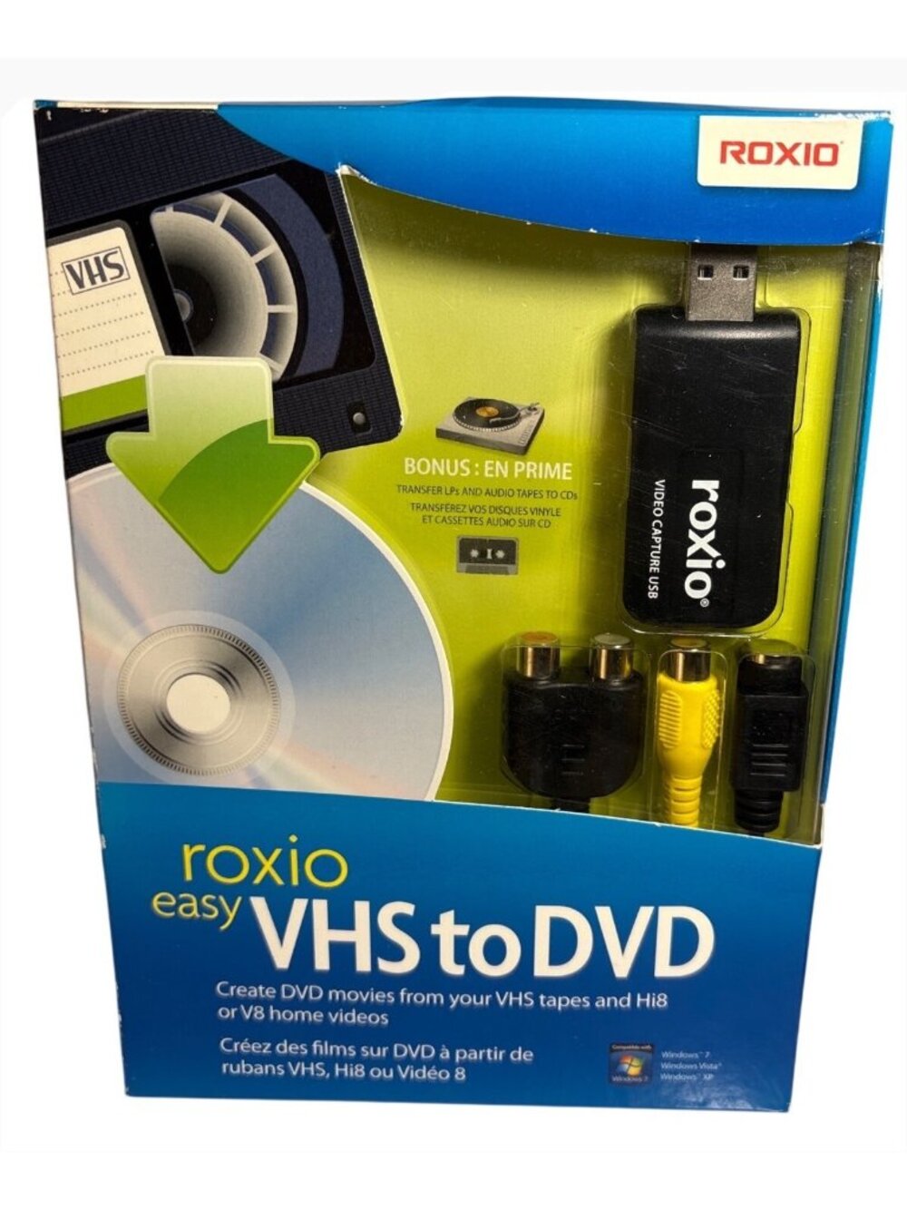 Roxio Easy VHS To DVD Video Converter Software Kit For PC